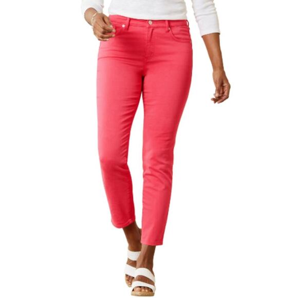 Tommy Bahama Women's Paradise Pink Boracay Beach Ankle Jeans Size 6 X 29 - Picture 1 of 9
